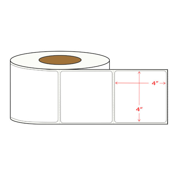 4″ x 4″ Thermal Labels – 1500 Per Roll – 3″ Core