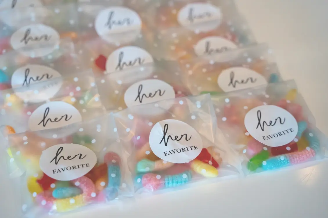 Labels for party favors